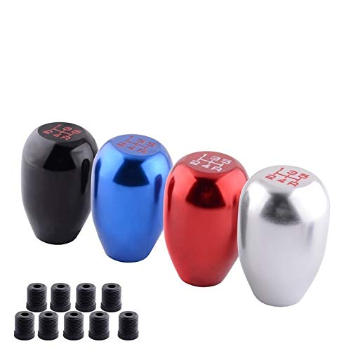 KDLLK Palanca de Cambios del Coche,Universal Aluminium Racing MT 5 Speed ​​Car Gear Shift Knob Reemplazo Manual Gear Shifter Knob Shift Lever Knob