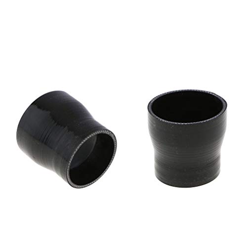 kesoto 2 Piezas Manguera De Manguera De Silicona Con Reducción De Diámetro Negro, Diámetro Interior De 63 Mm A 51 Mm