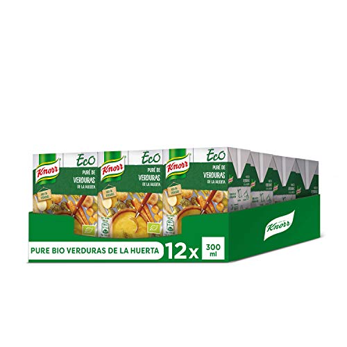 Knorr Eco Puré de Verduras de la Huerta - Paquete de 12 x 300 ml - Total: 3600 ml