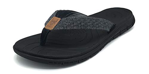 KuaiLu Chanclas Mujer Verano Playa Piscina Comodas Piel Sandalias Planas Caminar Ortopedicas Zapatos