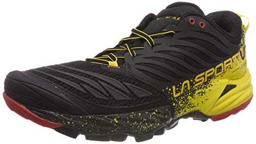 La Sportiva Akasha Trail Running Calzado para Hombre, Multicolor (Red/Black/Yellow), 44.5 EU