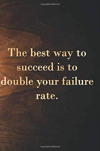 Lamp :The best way to succeed is to double your failure rate: 6 x 9" Notebook to Write In with 110 Lined College Ruled Pages beautiful design