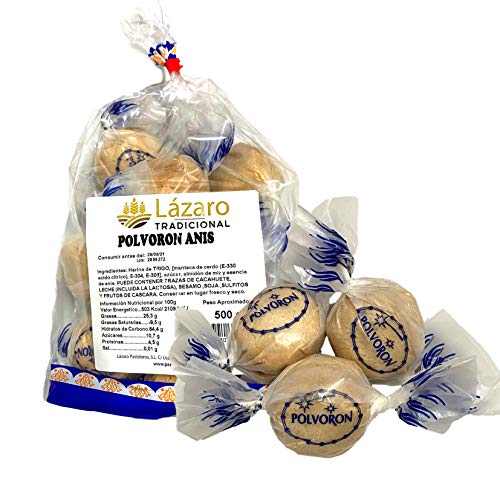 Lázaro Polvorón Artesano Anís 500 g