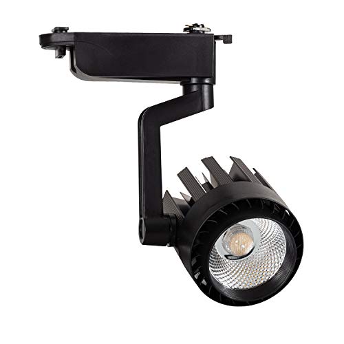 LEDKIA LIGHTING Foco LED Dora 30W Negro para Carril Monofásico Blanco Neutro 4000K