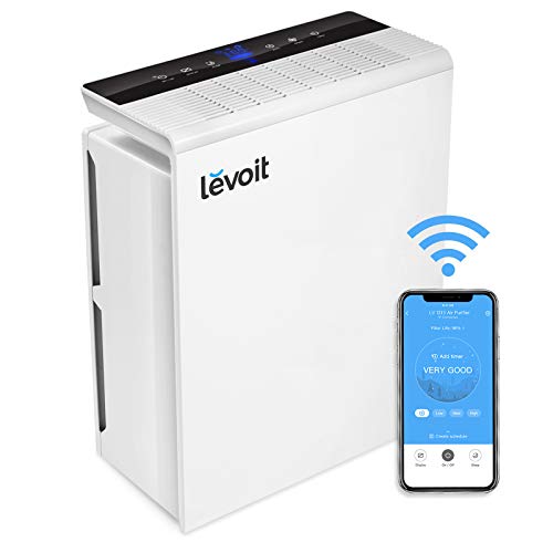 Levoit Purificador de Aire WiFi Inteligente con Filtro HEPA, Hasta 48 m², Temporizador, Monitor de Calidad del Aire, Modo Automático, Capturar Alergias, Tabaco, Olor, Caspas de Mascotas, LV-PUR131S