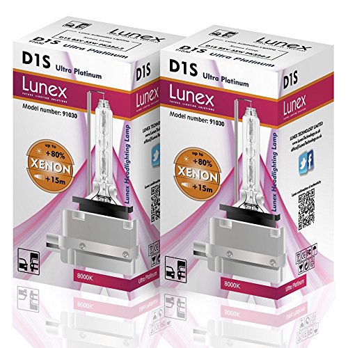 Lunex D1S Lámpara para faros Xenon Replacement Bulb (8000K)