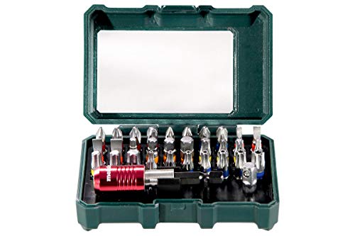 Metabo 626700000 626700000-Estuche de puntas, adaptador y portapuntas, 32 piezas, 0 W, 0 V, Verde