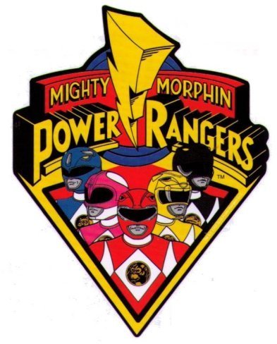 Mighty Morphin Power Rangers Logo y Personajes Sticker