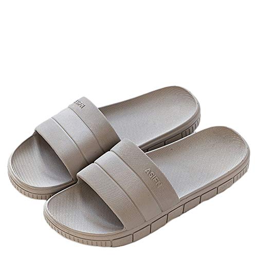 Minetom Unisex Zapatillas de Ducha Antideslizantes de Espuma Cuarto de Baño Piscina Playa Sandalia para Mujer Hombre Peep-Toe Zapatos Planos A Gris (Mujer/Hombre) EU 44/45