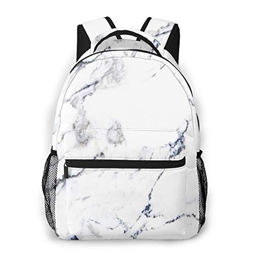 Mochilas Portatil 14 Pulgadas, Resistente Al Agua Casual Mochila, Multifuncional Mochila De Gran Capacidad para Hombre Mujer Escolar Trabajo Viajes Piso de mármol