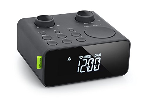 Muse M-197 CDB Dab - Radio Despertador con Dab+ y sintonizador FM (Alarma Dual, Memoria de emisoras, Intensidad Regulable, AUX), Color Negro