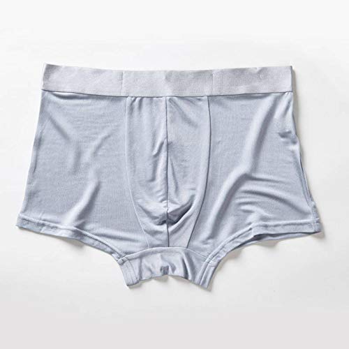 N-B Pantalones Cortos, Seda para Hombres, Seda Morera, Calzoncillos Tipo bóxer, Cintura Media cómoda y Transpirable