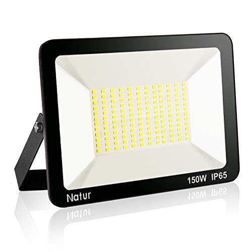 Natur 15000 Lúmenes Focos LED 150W Exterior con LED Foco Proyector IP65 Blanco Cálido 3500K Proyector LED Exterior LED Floodlight Exterior Iluminación Decoración para Jardín, Parque, Garaje