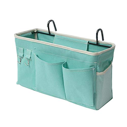 Organizador de Baldas Colgantes en Lona Organizador Colgante Compacto Lona Organizador Canasta de Cama Adecuado para Literas,Dormitorios, Barandillas, Cochecito,Cuna y Silla,Light-Blue