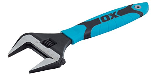 OX Tools OX-P324610 Llave Inglesa con Boca Extra Ancha, Multicolor, 10” (250mm)