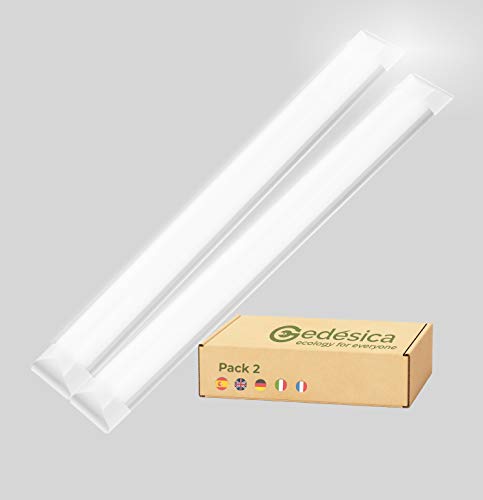 Pack X2, Lampara Led, Plafon Led, Lamparas de techo,Tubo Led, Pantalla Led, Luminaria Led, Superficie, 40w 120cm 6000K, Luz Blanca Fria 4800Lm, Ideal y Elegante para Cocina, Pasillo, Dormitorio, Salon