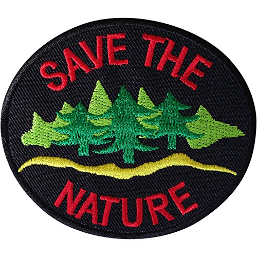 Parche bordado para coser o planchar con la marca Save the Nature