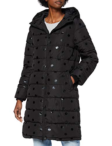 PIECES PCBEE Long Padded Jacket Chaqueta, Negro/eje: puntos brillantes, M para Mujer