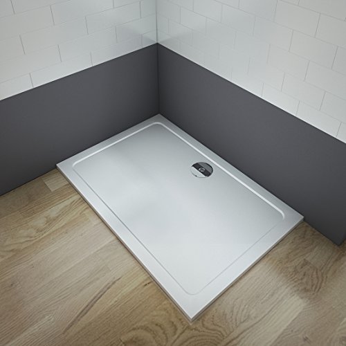 Plato de Ducha 30mm Cuadrado Rectangular para Mamparas de Baño 100x80x3cm