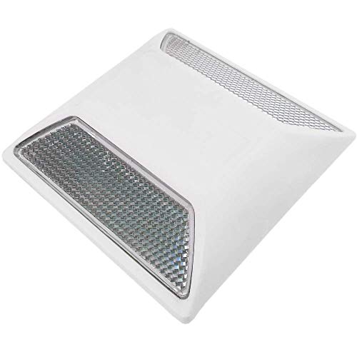 PrimeMatik - Reflector de Carretera de 100 x 100 mm. Captafaros para Suelo de plástico Blanco