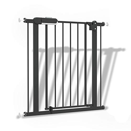 QIANDA Barrera Seguridad Niños Protector Escaleras, Seguro Puerta del Bebé Fácil Caminar A Través Durabilidad Puerta del Perro for Los Casa, Escalera, Portales (Color : Black, Size : 121-130cm)