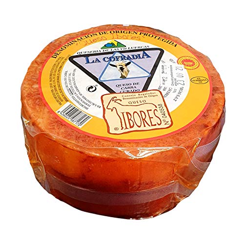 Queso de Cabra al Pimentón de la Vera - Queso Curado - Queso Extremeño Denominación de Origen Ibores - Elaborado con Leche Cruda de Cabra - Peso Aproximado 750 gramos