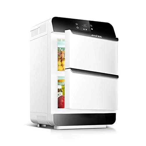 Refrigerador para Autos Mini refrigerador portátil para el hogar para el hogar Uso Doble Dormitorio Leche para el Pecho Cosméticos Pantalla LCD CNC Puerta Doble de Doble núcleo 28L