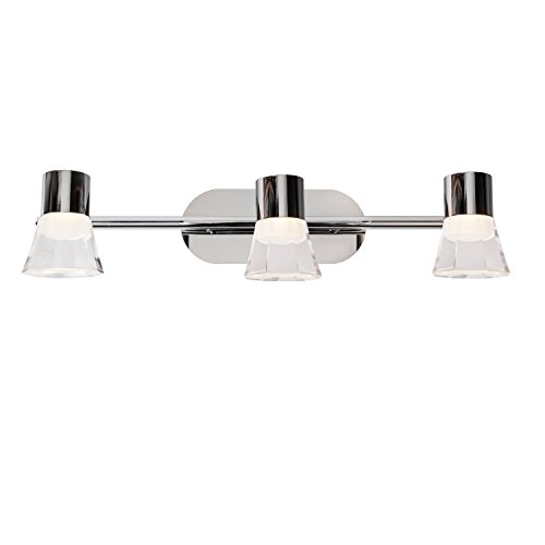 REGLETA BAÑO LED 3X5W IP44 CROMO/TRANSPARENTE