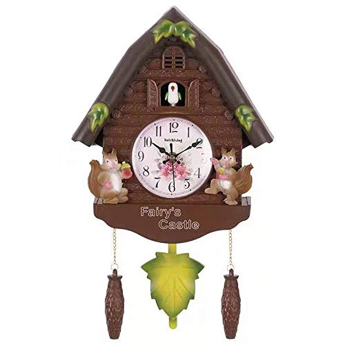 Reloj De Cuco De Cuco Creativo Europeo, Reloj De Pared para Decoración De Sala De Estar, Reloj De Pared, Reloj De Pared, Reloj De Cuarzo Mudo,A