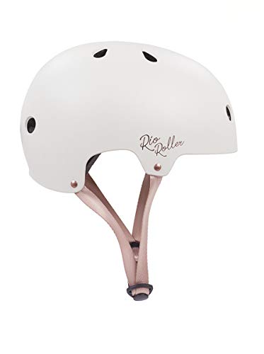 Rio Roller Rose Helmet Casco Skateboard Unisex Adulto, Negro (Cream), 49-52 cm