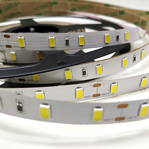 ROLLO de 5 metros de Tira de led 18w/metro a 24v. Color Blanco Frio (6500K). 4800 lumenes. Cinta strip profesional 60 led/m.