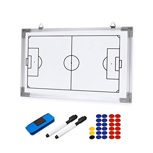 RoseFlower Pizarra Futbol Entrenador, Carpeta Táctica Magnéticas Plegable para Deportes Entrenamiento de Fútbol - Football Coach Board con Imanes, Lapiceros y Borrador para Estrategia Competencia #4