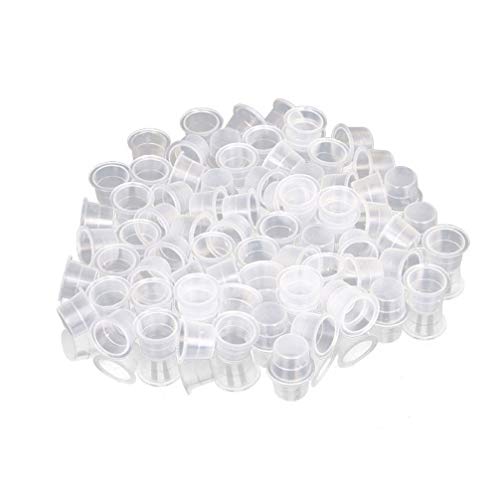 ROSENICE 1000pcs Tazas de Tatuaje Tinta Desechables Contenedor Pigmento de Tatuaje Permanente Pestaña 8mm