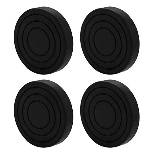 Rubber Pad 4pcs Lavadora Nevera Equipo de Goma Patas de Cabra Anti vibración Anti Paseo de ratón Muebles Plantea Altura del pie Mat Protectores Piso Anti-Noise (Color : Black Grey)