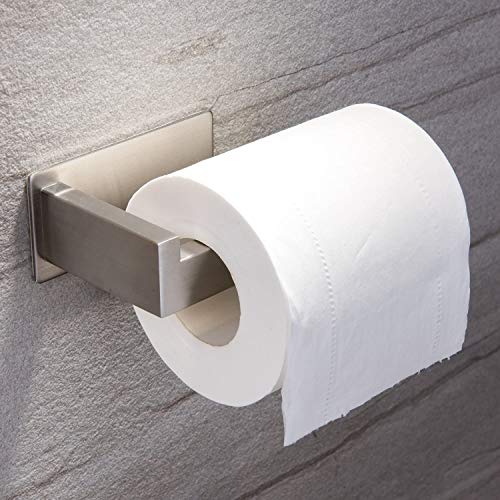 Ruicer Adhesivo Portarrollos Baño Portarollos Papel Higienico Sin Taladro Porta Papel Higienico de Acero Inoxidable Cepillado