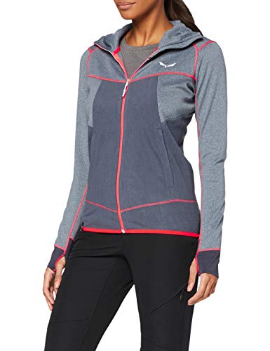 SALEWA Puez Hybrid Pl W FZ Sudadera, Mujer, Ombre Blue Melange, 44/38