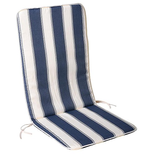 SATURNIA 8097500 Cojin Azul/Blanco Silla Reclinable 110x48x2,5 cm