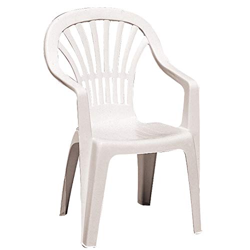 Saturnia 8330030 - Silla resina monobloc, respaldo alto Zena, Blanco