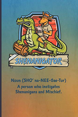 Shenanigator Noun (SHO’ na-NEE-Gae-Tur) A Person Who Instigates Shenanigans and Mischief: The Shenanigan File – CONFIDENTIAL: Country Aussie Boy ... Orange Background 6x9 Composition Notebook