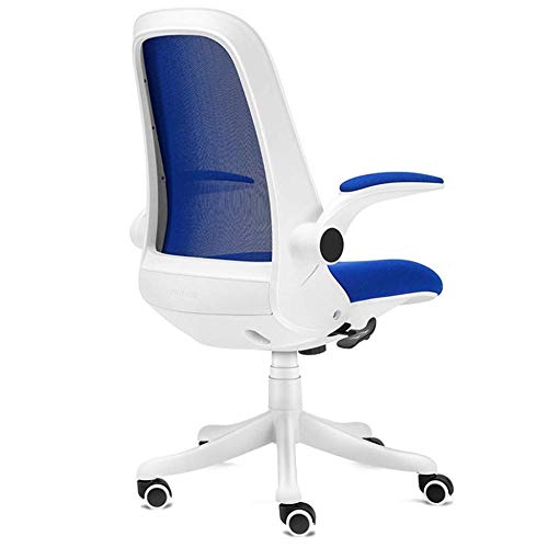 Silla de Oficina Silla de Aprendizaje para Estudiantes domésticos Respaldo Mesa de Estudio Elevador 90 Grados Barandilla Reversible Ahorro de Espacio Fácil de almacenar Robusto Durable 91-99cm_Azul