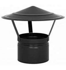 SOMBRERO EXTRACTOR DE HUMO ESTUFA DE LEÑA NEGRO VITRIFICADO 120MM (MILÍMETROS) IDEAL ESTUFAS CHIMENEAS HOGAR PISO MASIA CORTIJO