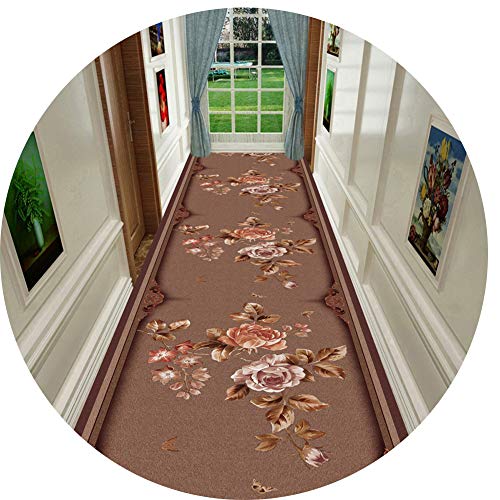 SXMXO Extra Largo Alfombra Pasillo con Antideslizante Apoyo, 6mm Grosor Entrada Estera por Corredor Cocina, 60cm / 80cm / 90cm Amplio,1 * 1m