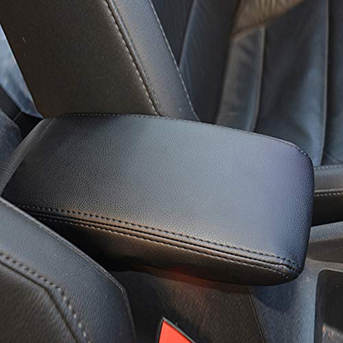 Tapa para reposabrazos de coche, cómoda funda de piel sintética, soporte superior para reposabrazos para VW Tiguan 2016 2017 2018 para Golf 7 (negro)