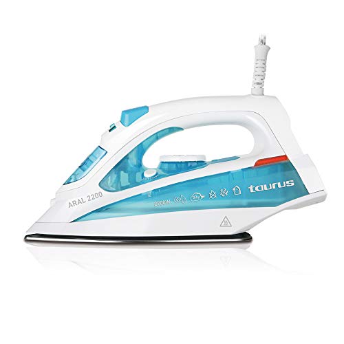 Taurus 918625000 Aral 2200-plancha Vapor, Suela Acero Inoxidable, 2200W, autolimpieza, antigoteo, 2200 W, 0.3 Cubic_Centimeters, 220, Plástico