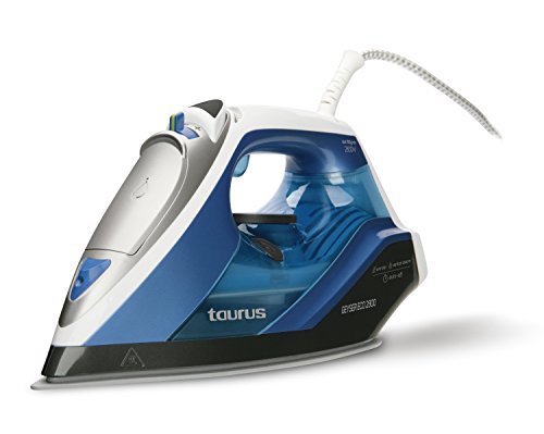 Taurus Geyser Eco 2800 – Plancha 2800W, 180g/min, regulador Vapor y Temperatura, Suela Titanium, Plástico, Negro