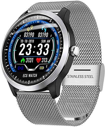 TIANYOU Reloj Inteligente, Pantalla de 1.22 Pulgadas, Rastreador de Fitness, Pulsera de Pedómetro Deportivo, Pulsador de Mensajes, Recordatorio Inteligente, Ip67 Impermeable, 250Mah