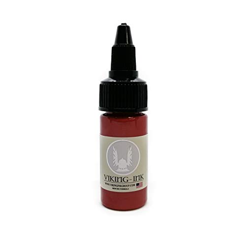 Tinta para tatuaje - AMERICAN RED 0.5oz (15ml) - VIKING INK USA - Los mejores colores y negros en tintas para tatuaje del mercado - VEGANAS