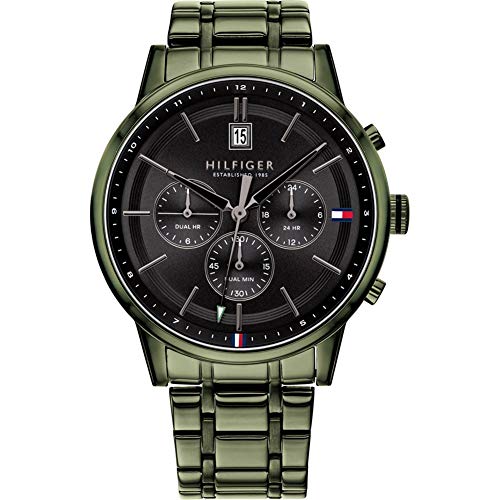 Tommy Hilfiger Reloj Analógico para Hombre de Cuarzo con Correa en Acero Inoxidable 1791634