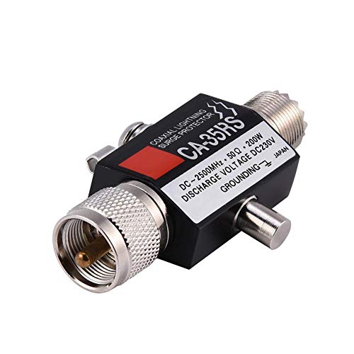 Topiky Ca-35RS pararrayos de protección contra sobretensiones coaxial Trueno Macho a Conector UHF Hembra