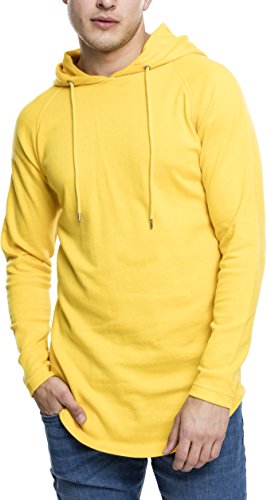 Urban Classics Long Shaped Terry Hoody Sudadera con Capucha, Amarillo (Cromo Amarillo), M para Hombre